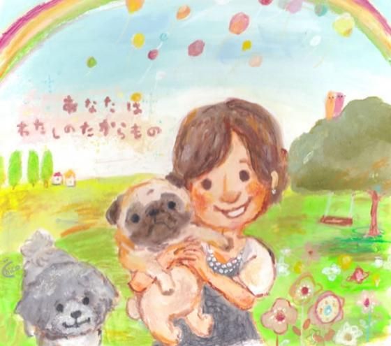 似顔絵メッセージ（送別会用：喜ぶ絵本風）