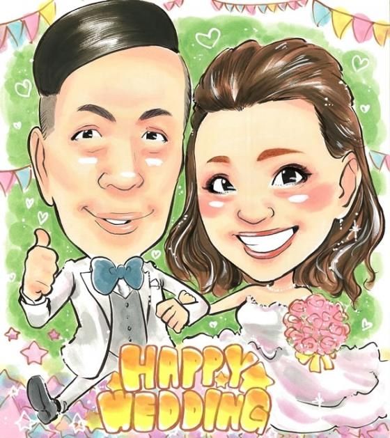 似顔絵メッセージ（ウェルカムボード用：スウィートポップ）