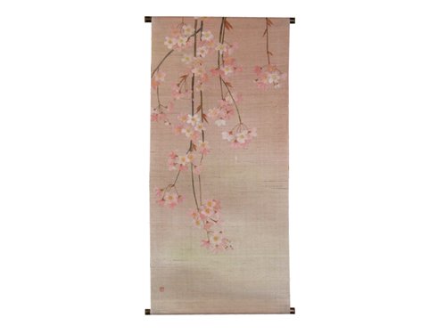 【麻タペストリー】　浜野生久作　桜の花　B　(45×96cm)