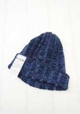 ROTOTO (ロトト) INDIGO×LINEN KNIT CAP カラー:INDIGO/L.BLUE