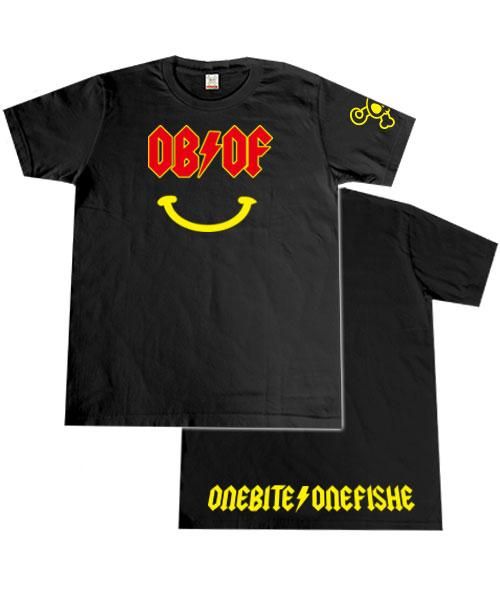 Ac Dcパロtee Solidblack Onebite Onefishe Online Shop