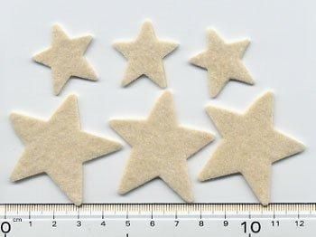フェルトパーツ 薄いベージュ　B05【型抜き・カット済み】  厚さ約2mm 　
