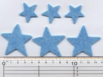 フェルトパーツ 水色　B07【型抜き・カット済み】  厚さ約2mm 　