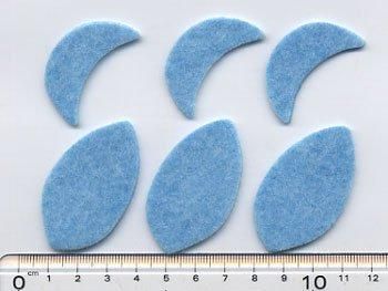 フェルトパーツ 水色　C07【型抜き・カット済み】  厚さ約2mm　