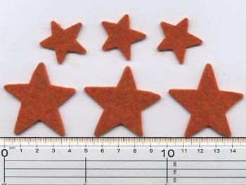 フェルトパーツ 柿色　B01【型抜き・カット済み】  厚さ約2mm 　