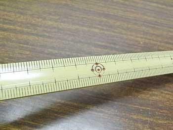 洋裁用ものさし 竹尺 細巾20cm 両目