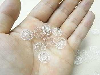 ナイロンスナップ ボタン 13mm 白　10組入