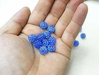 島村SH ベリービーズ10mm col.9 オーロラ青色
