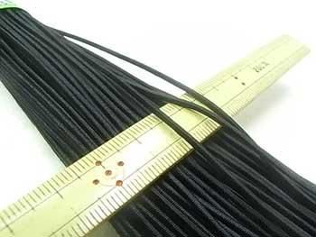 天馬印 ハイカラー丸ゴム　黒 手芸用ゴム