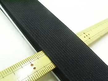 金天馬）オペロン織ゴム 黒 30mm巾x75cm巻