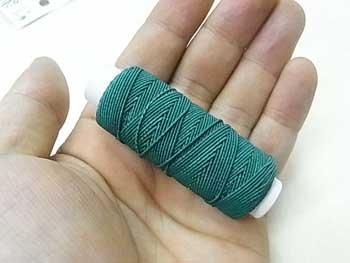 ゴムカタン糸 緑色 ゴムシャーリングやニットの伸び止めに