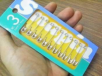 スナッピン（安全ピン） No.3 全長38mm 11個入