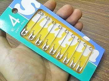 スナッピン（安全ピン） No.4 全長44mm 9個入