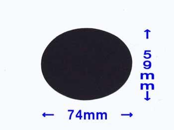 フェルトパーツ 楕円 約74×59ｍｍ