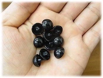 目玉ボタン（目玉釦） 11.5ミリ ぬいぐるみの目玉・鼻