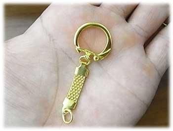 手芸用 メッシュキーホルダー 小 ゴールド