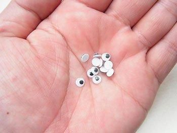 動眼（動く目玉） ぬいぐるみの目玉 直径約4mm