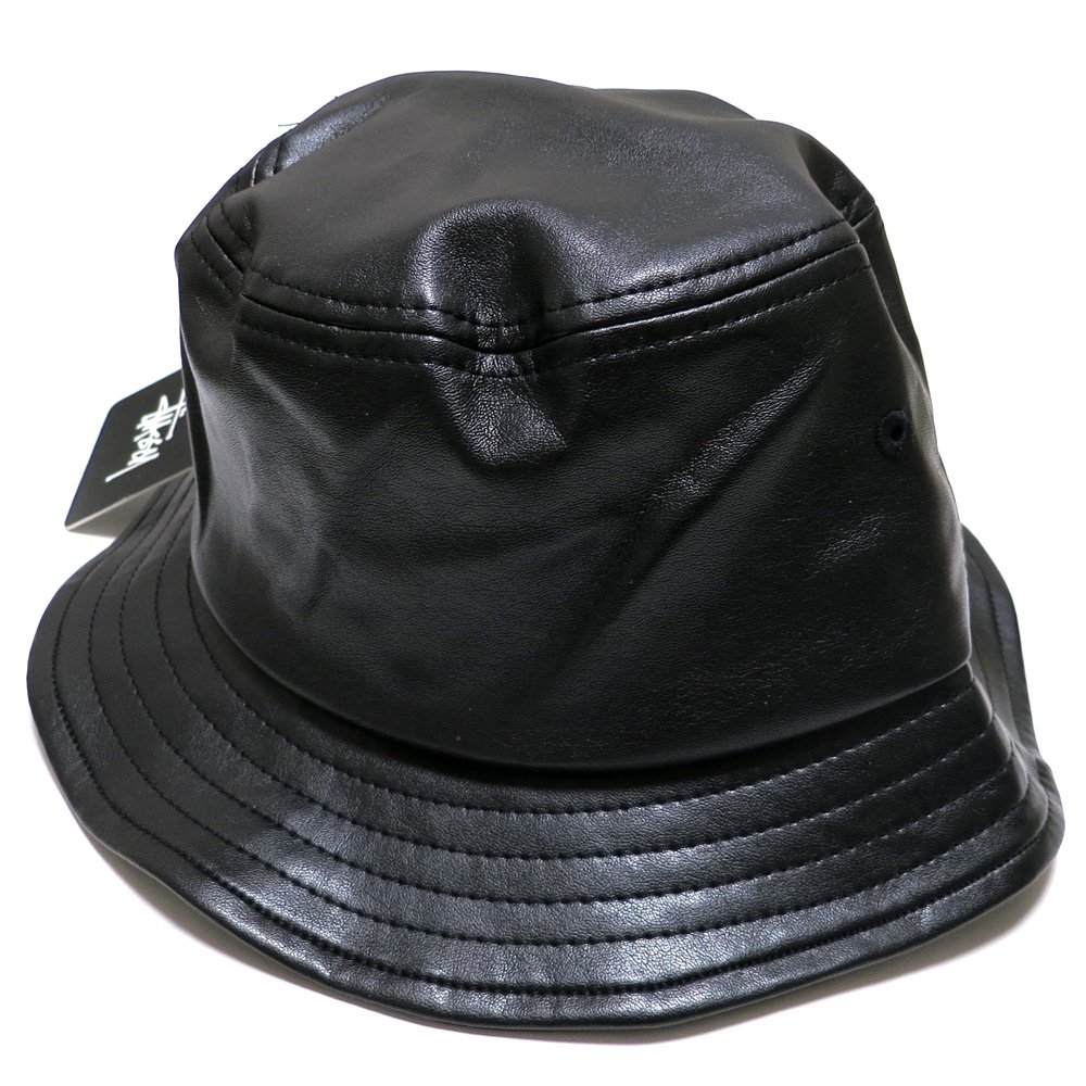 新入荷 Stussy Stock Leather Bucket Hat(Black)/ステューシー 