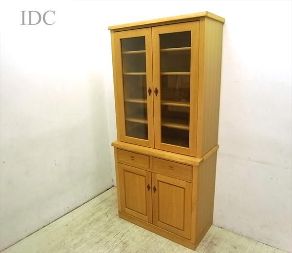 IDC 大塚家具 『杜』シリーズ オーク材 食器棚 天然木 匠