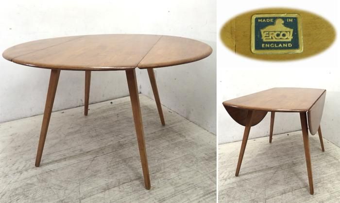 ukビンテージ ercol アーコール社 ドロップリーフテーブル