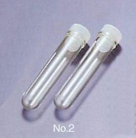 ﾏﾙｴﾑ0407-03 ミクロチューブ№2 容量1.5mL ポリ栓付硬質ガラス試験管 φ10-1.0t-50L 1ケース(500本入