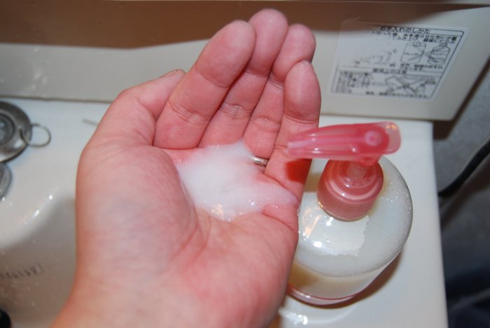 無添加石鹸の乳化・なませっけんでリキッドポンプ用石鹸水を作ろう