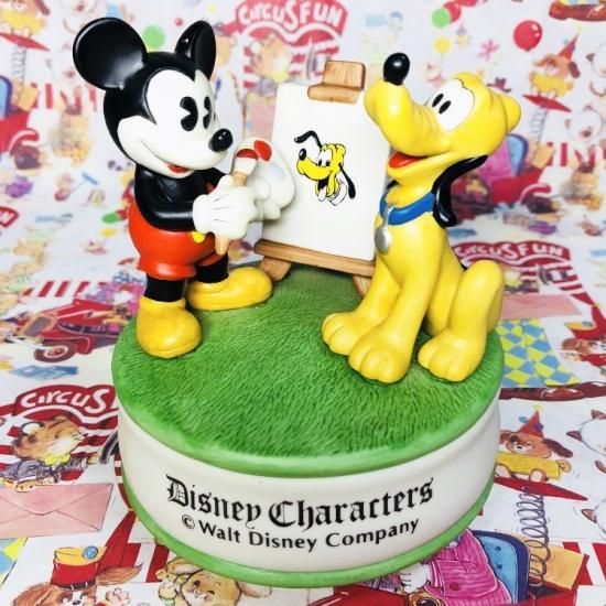 90 S Mickey Pluto Music Box ミッキー プルート オルゴール ミッキーマウスマーチ Toyshop8 アメリカ雑貨 通販 豊橋市