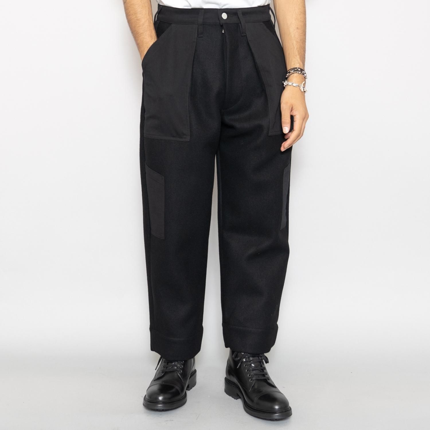 TUKI * 0135 Combat Pants Melton/Solid Twill * Black