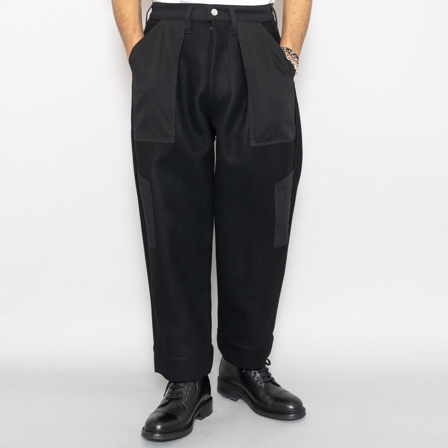 TUKI * 0135 Combat Pants Melton/Solid Twill * Black