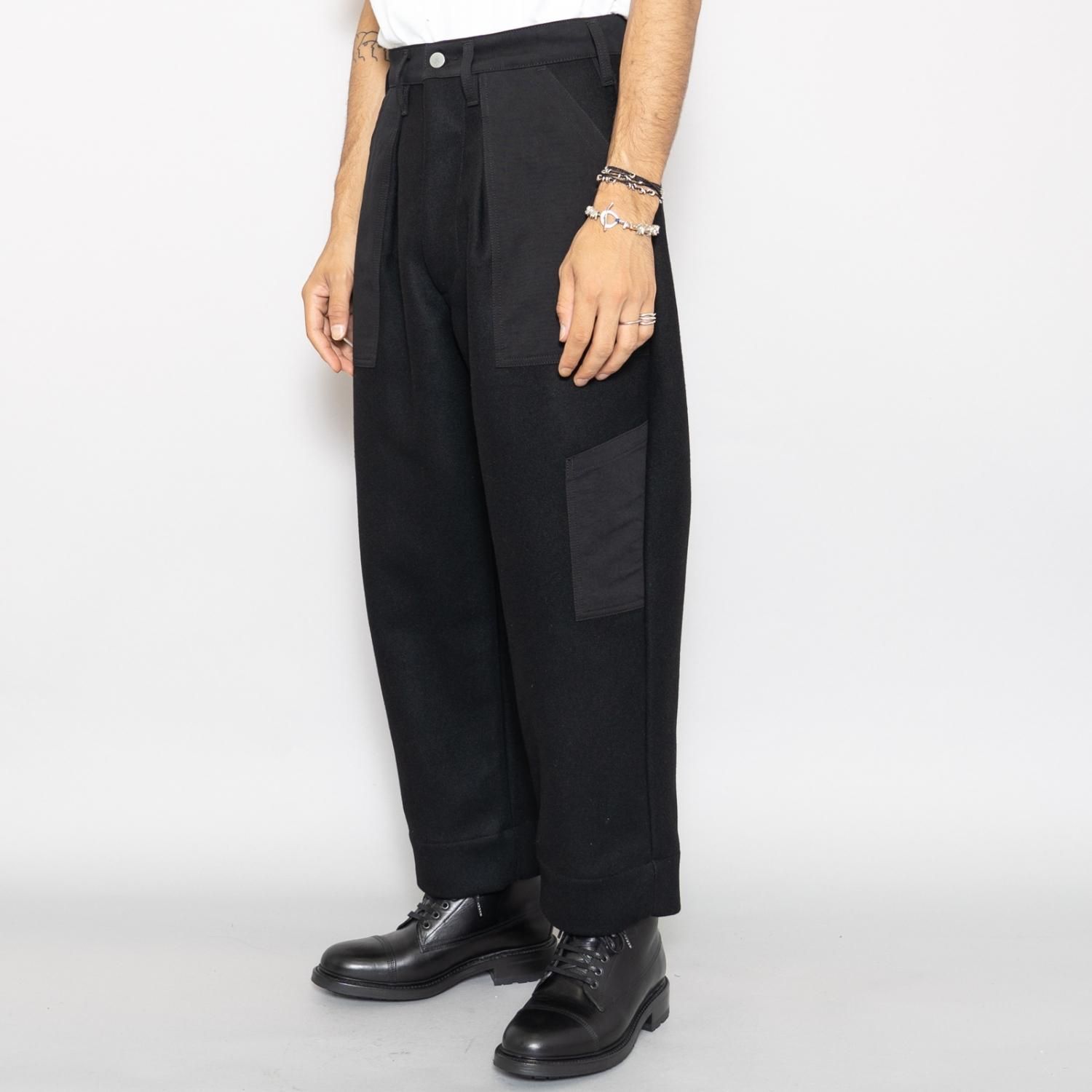 TUKI * 0135 Combat Pants Melton/Solid Twill * Black