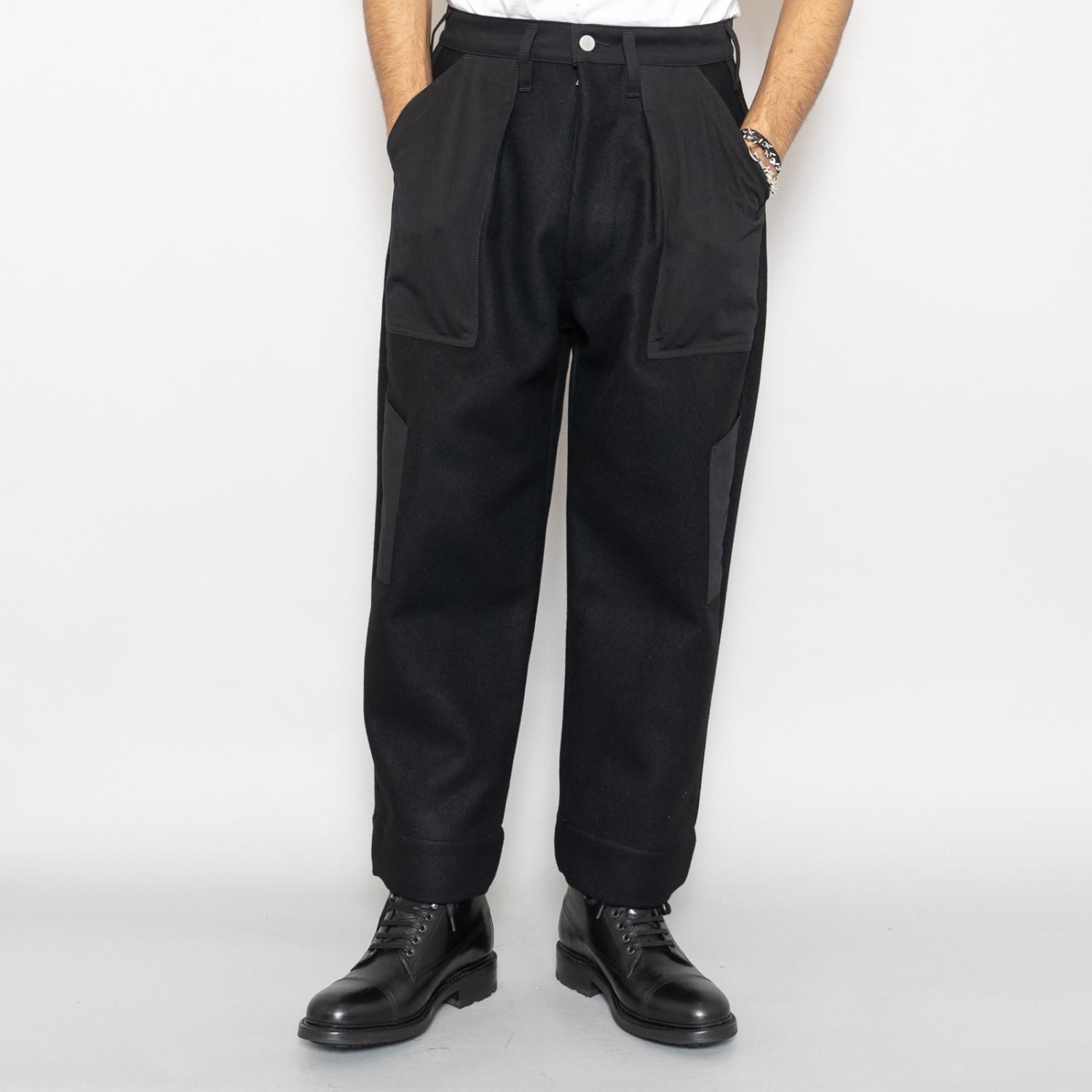 TUKI * 0135 Combat Pants Melton/Solid Twill * Black