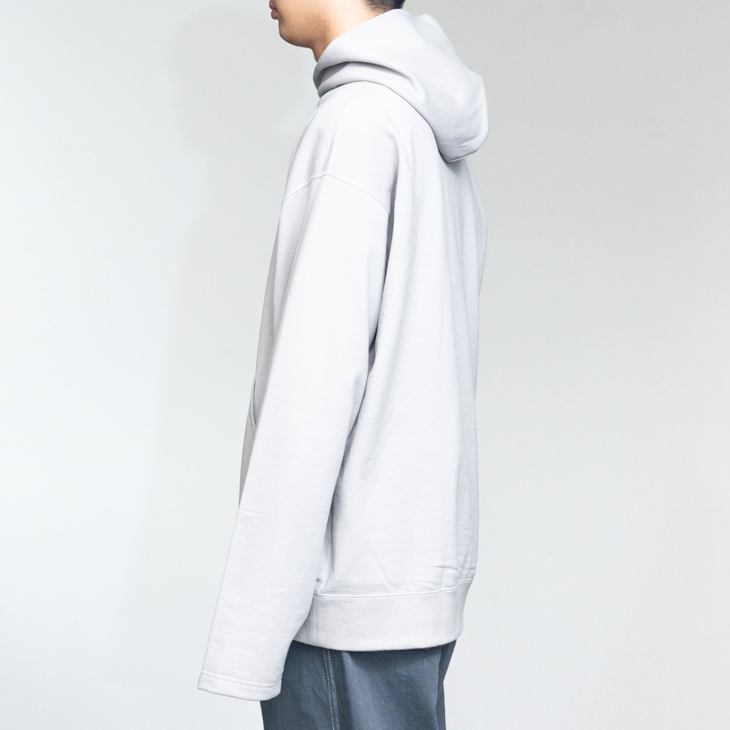 Graphpaper * Compact Terry Roll-Up Sleeve Hoodie * Gray