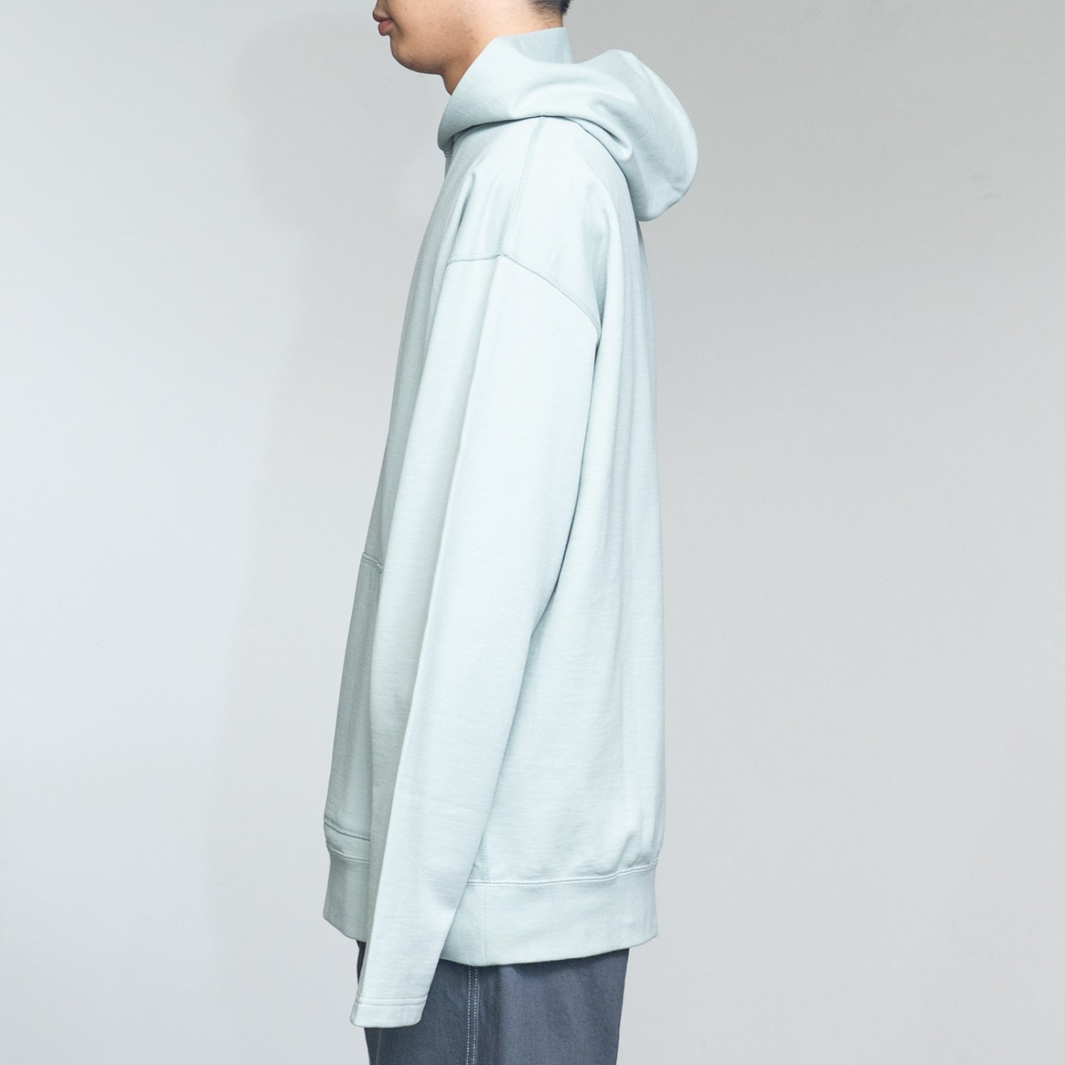 Graphpaper * Compact Terry Roll-Up Sleeve Hoodie * Light Green