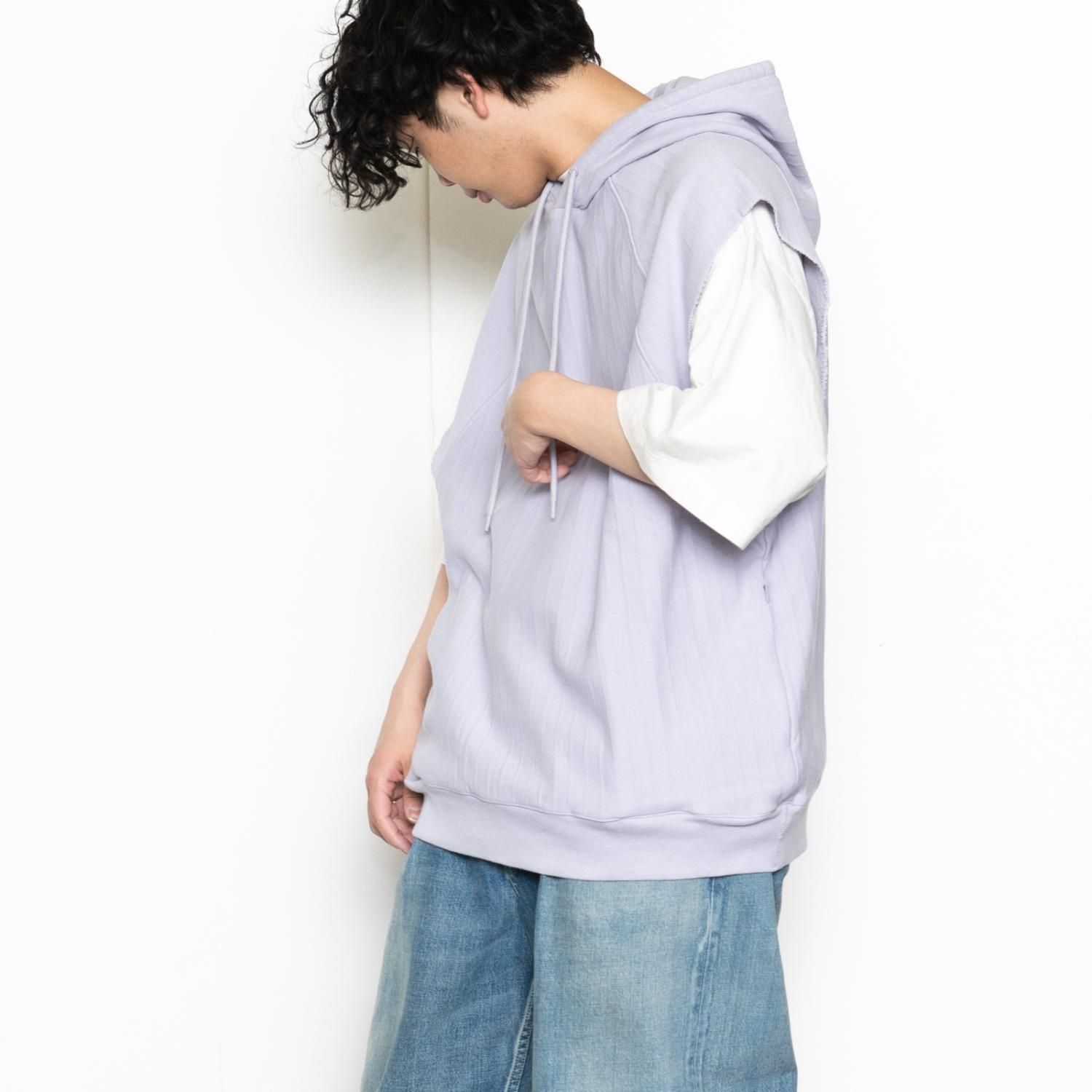 UNUSED * US2142 Sleeveless Hoodie * Graypurple