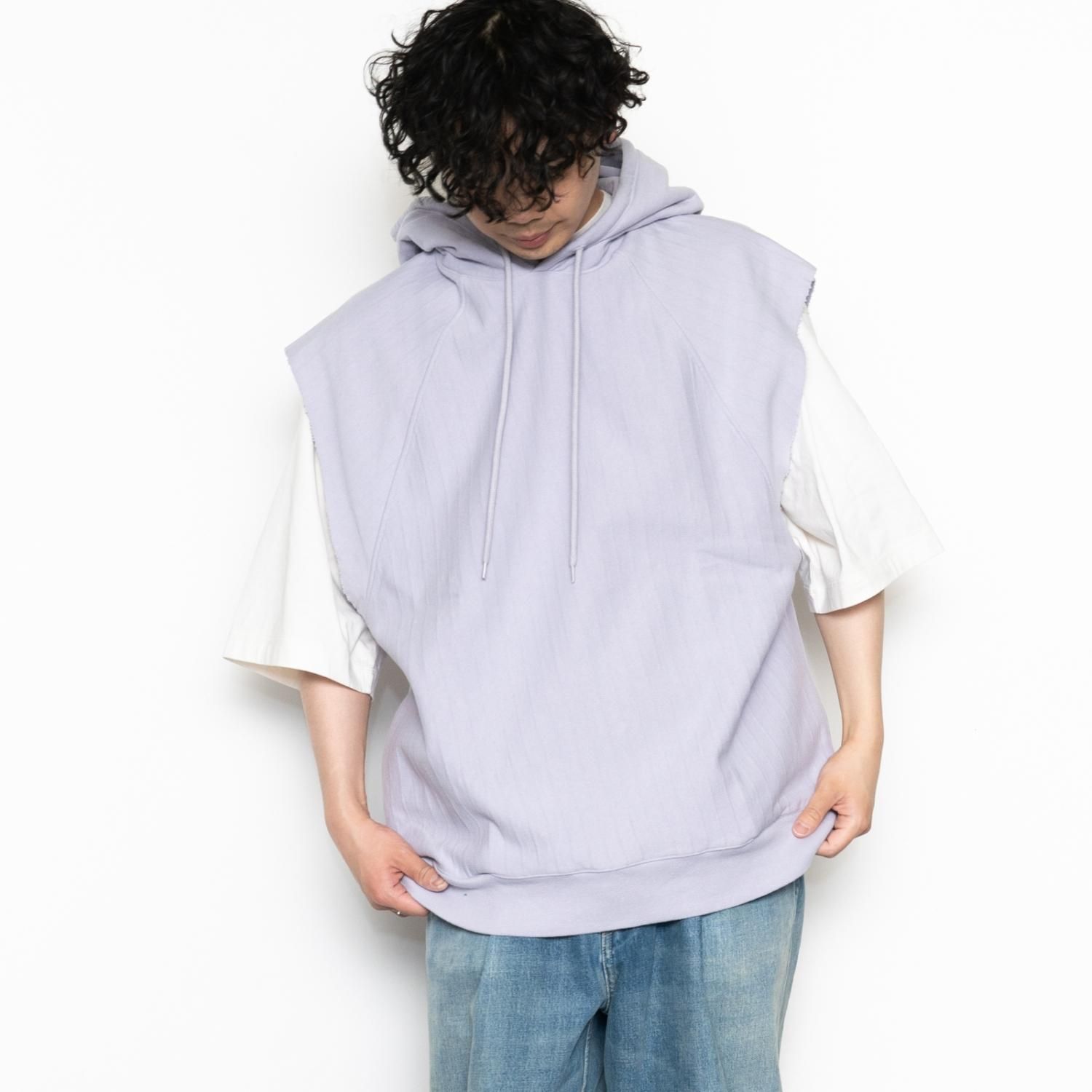 UNUSED * US2142 Sleeveless Hoodie * Graypurple