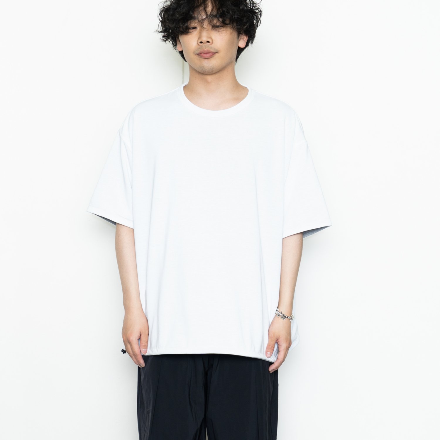 UNTRACE * BASIC REVERSIBLE TEE SS * White/Gray