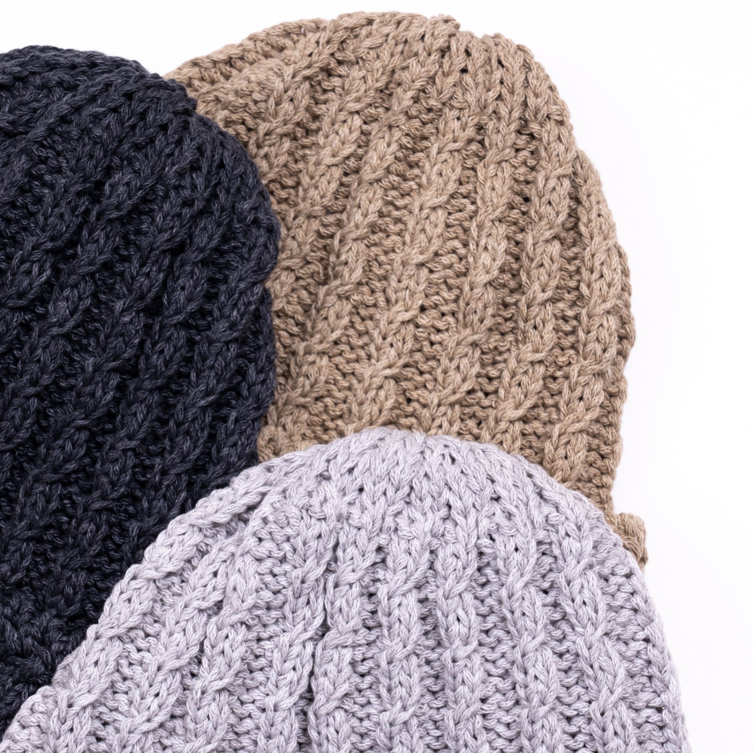 hobo * CABLE BEANIE RECYCLED COTTON(3色展開)