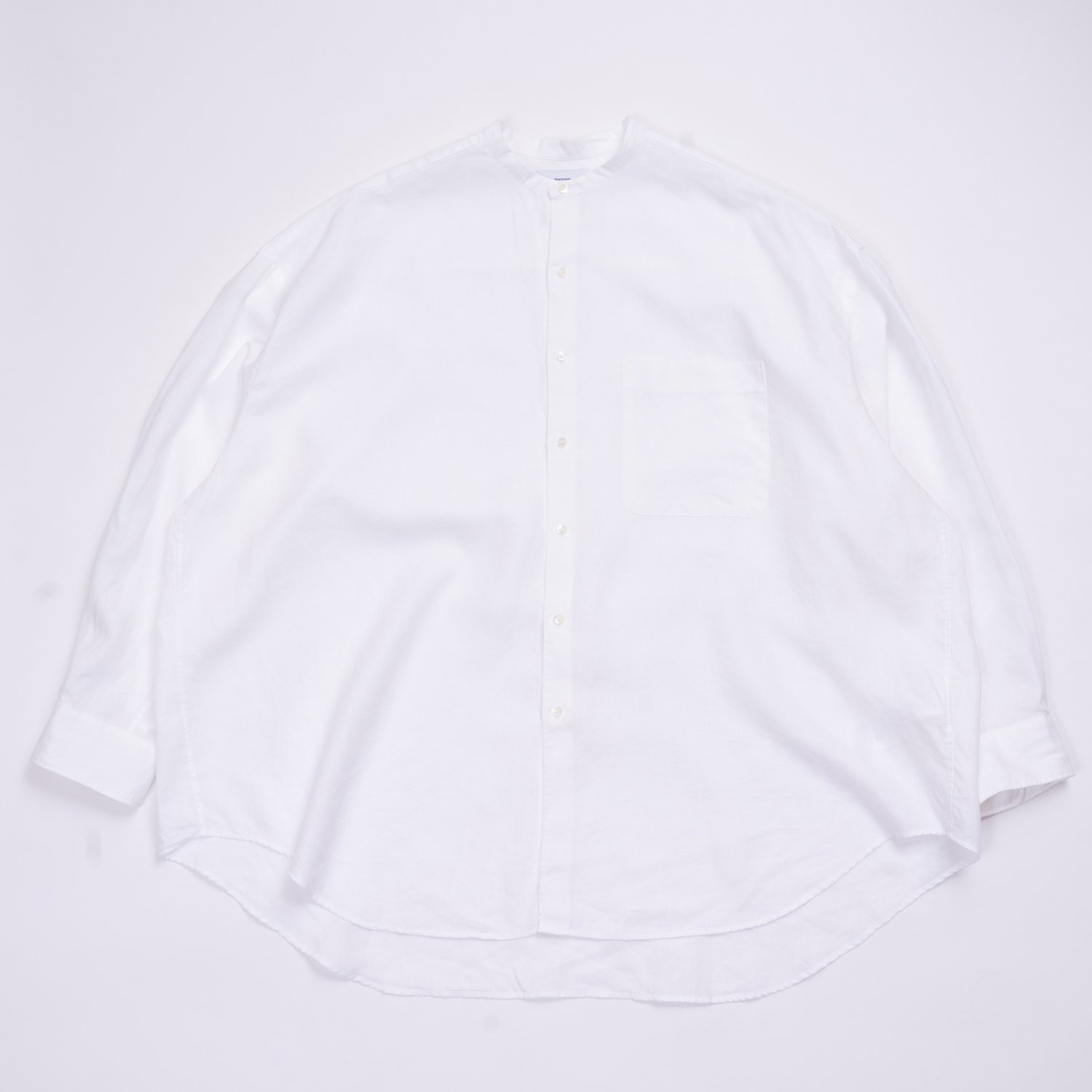 Graphpaper * Linen L/S Oversized Band Collar Shirt(3色展開)