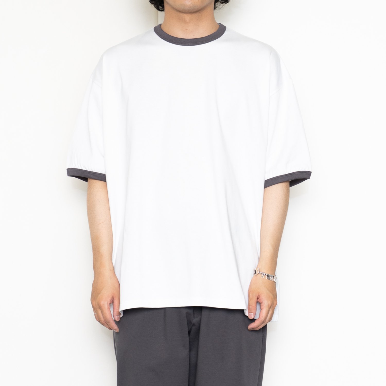 Graphpaper * Fine Cotton Ringer S/S Tee(3色展開)