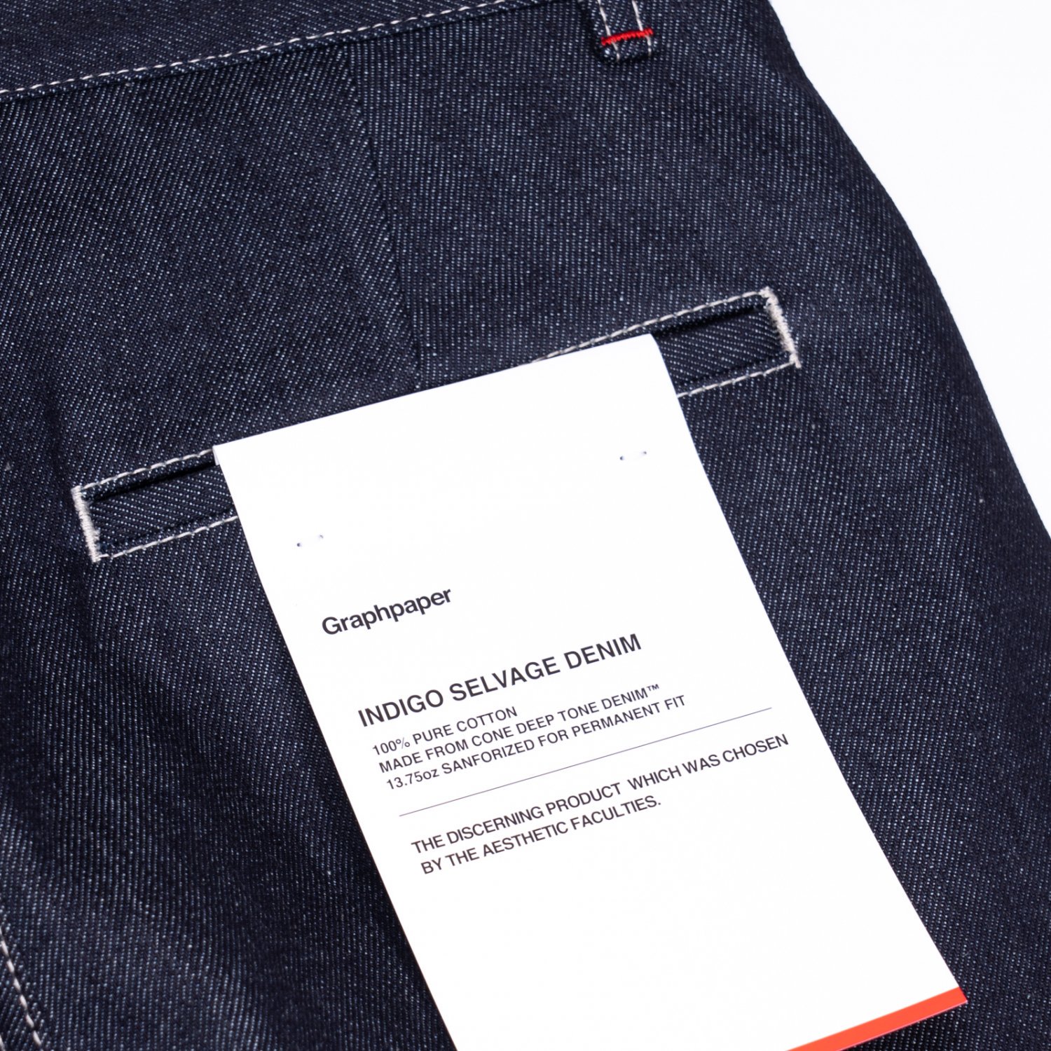 Graphpaper * Selvage Denim Two Tuck Tapered Pants * Rigid
