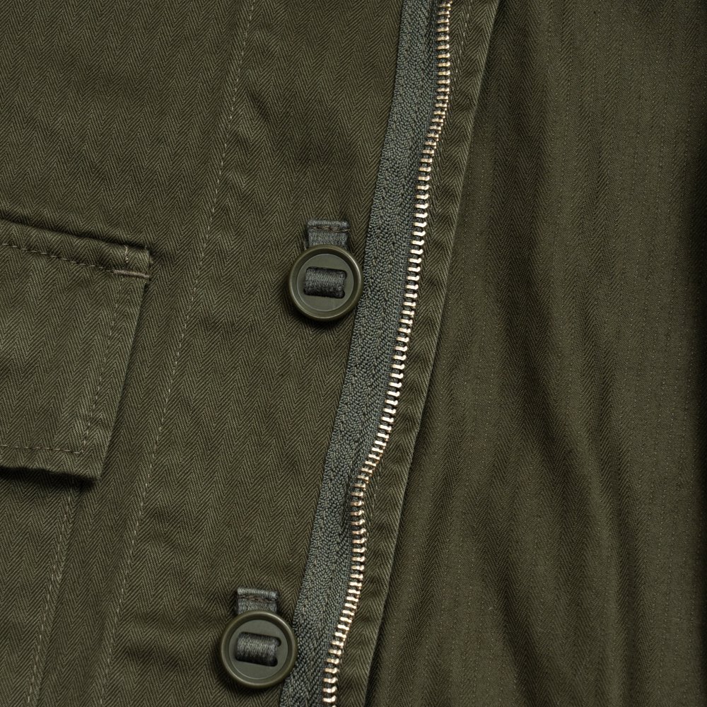 Graphpaper * Suvin Herringbone Military Jacket(2色展開)