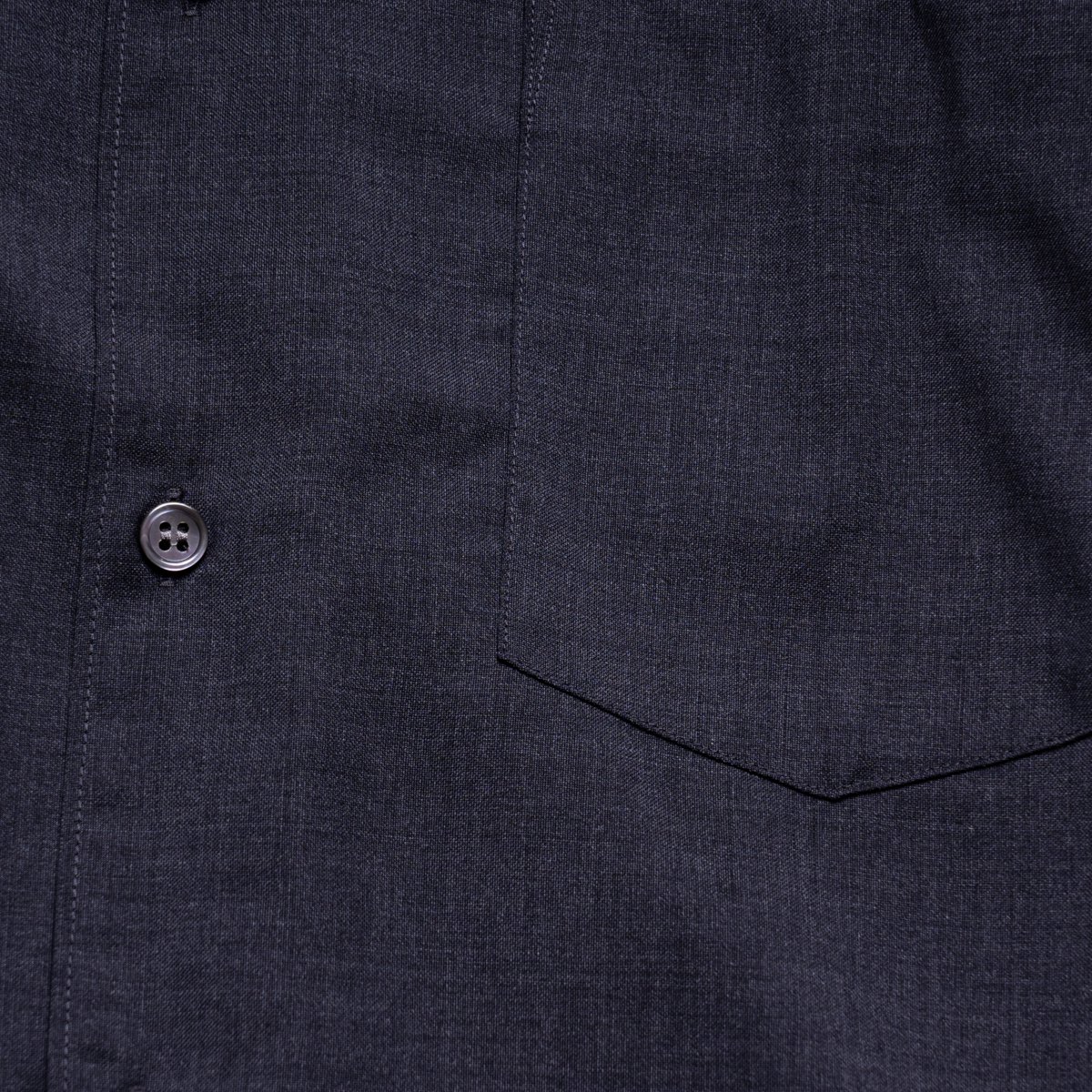 COMME des GARCONS SHIRT * Forever Wide Classic Fine Wool Long Sleeve Shirt  * Medium Grey