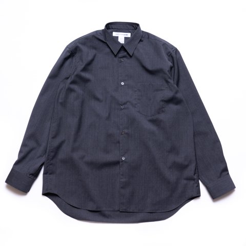 COMME des GARCONS SHIRT * Forever Wide Classic Fine Wool Long Sleeve Shirt  * Light Grey