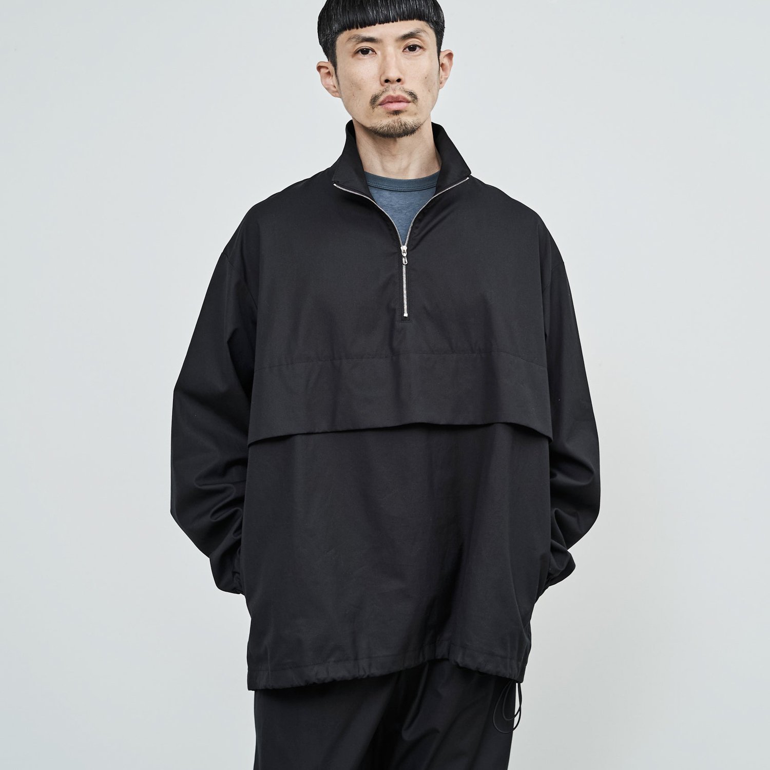 Graphpaper * Suvin Sharkskin Stand Collar Anorak(3色展開)