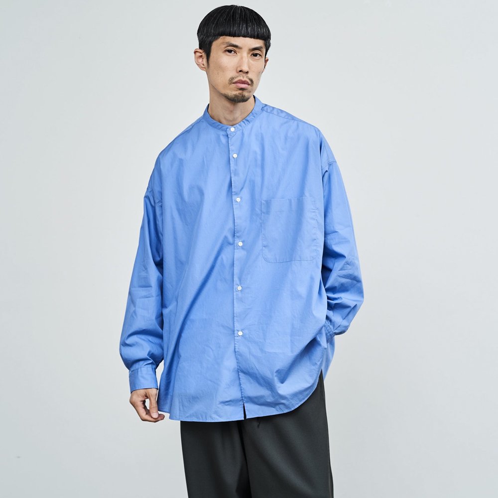 Graphpaper * Broad L/S Oversized Band Collar Shirt 