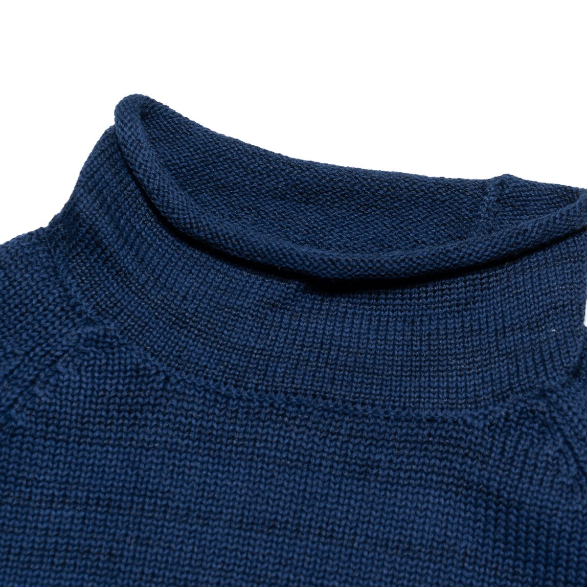 BODHI * LINEN COTTON CASHMERE ROLL NECK SWEATER * Deep Blue