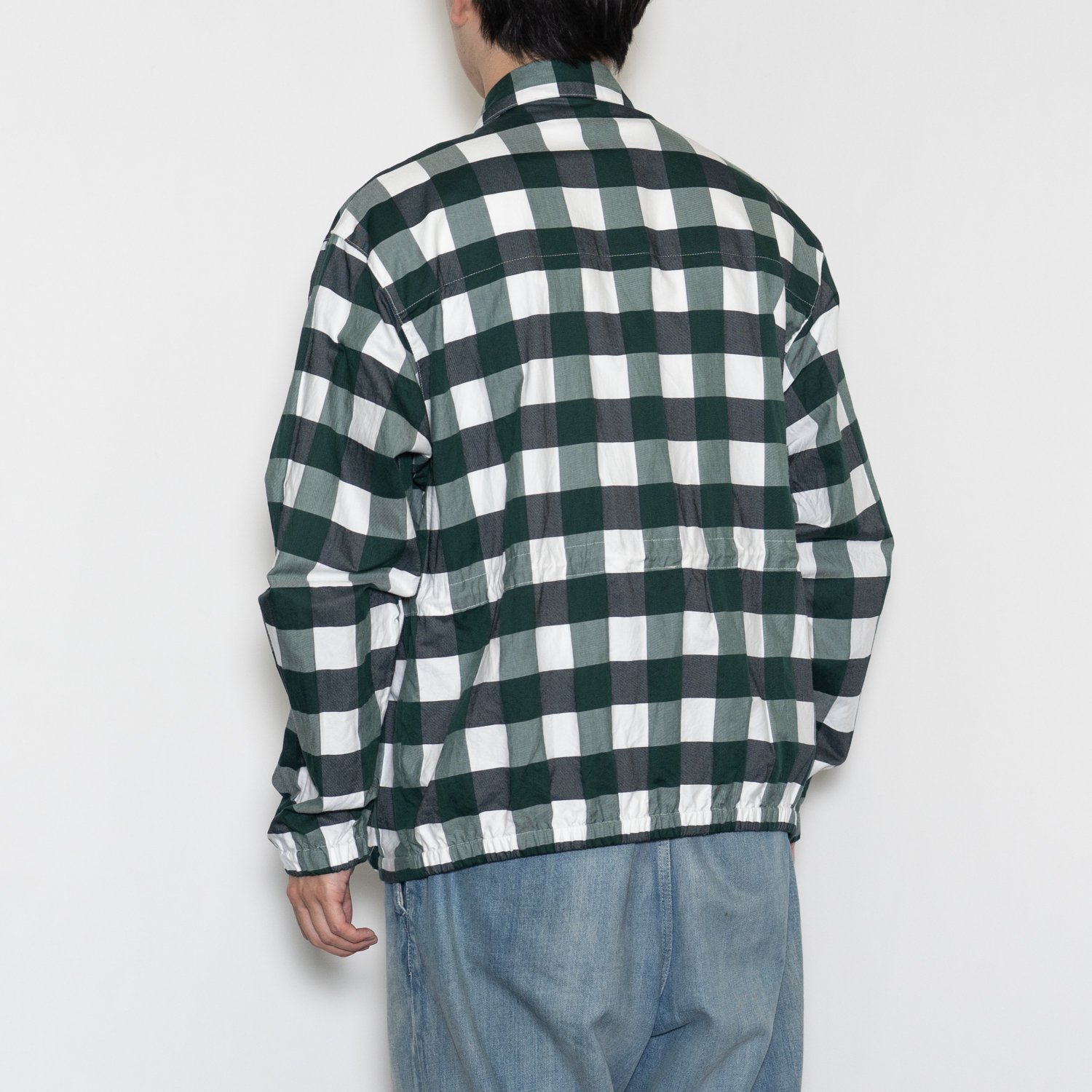 UNUSED * US2334 Gingham Checked Jacket * Green/White