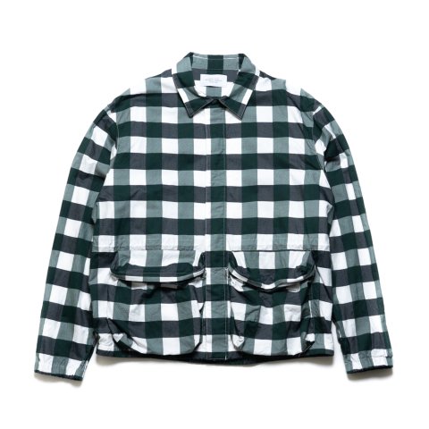 UNUSED * US2334 Gingham Checked Jacket * Green/White