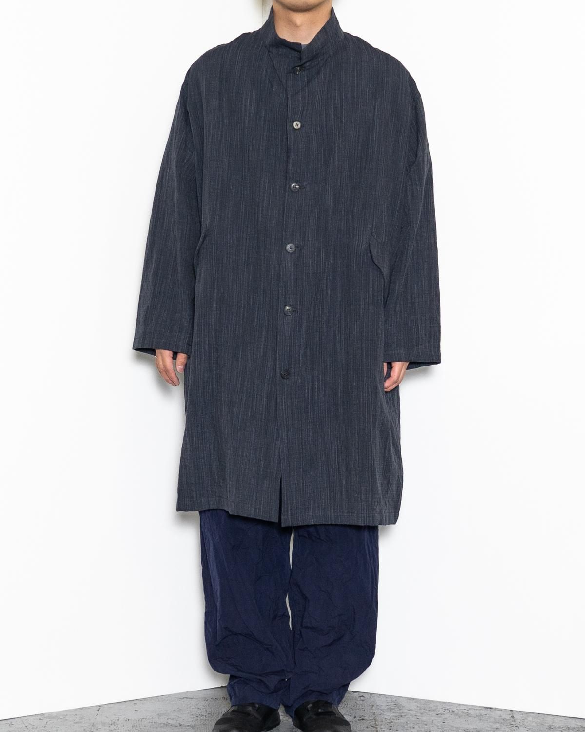 Bergfabel * OVERSIZED COAT LINEN COTTON * Navy Stripe | public Bergfabel * OVERSIZED COAT LINEN COTTON * Navy Stripe | public