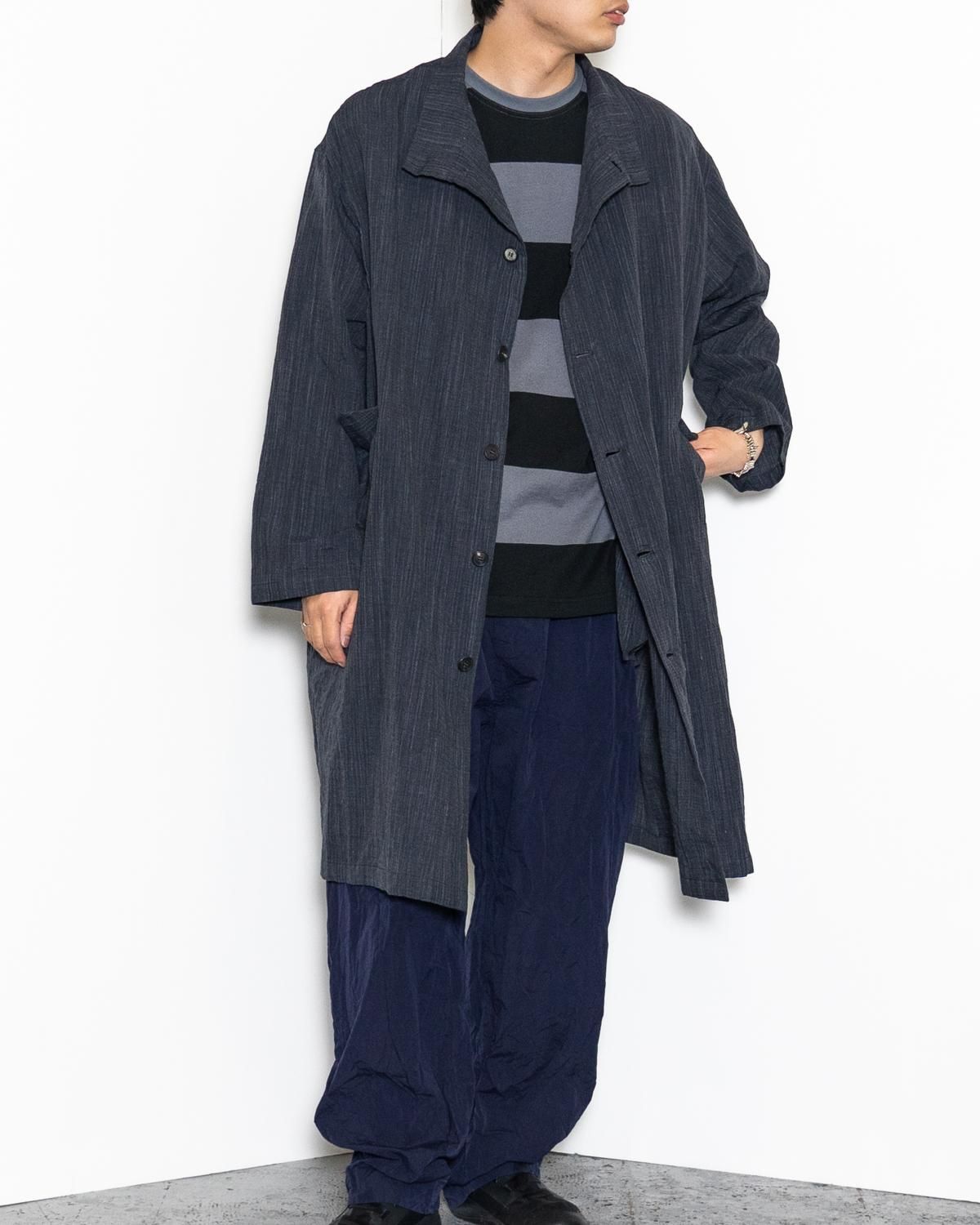 Bergfabel * OVERSIZED COAT LINEN COTTON * Navy Stripe | public Bergfabel * OVERSIZED COAT LINEN COTTON * Navy Stripe | public